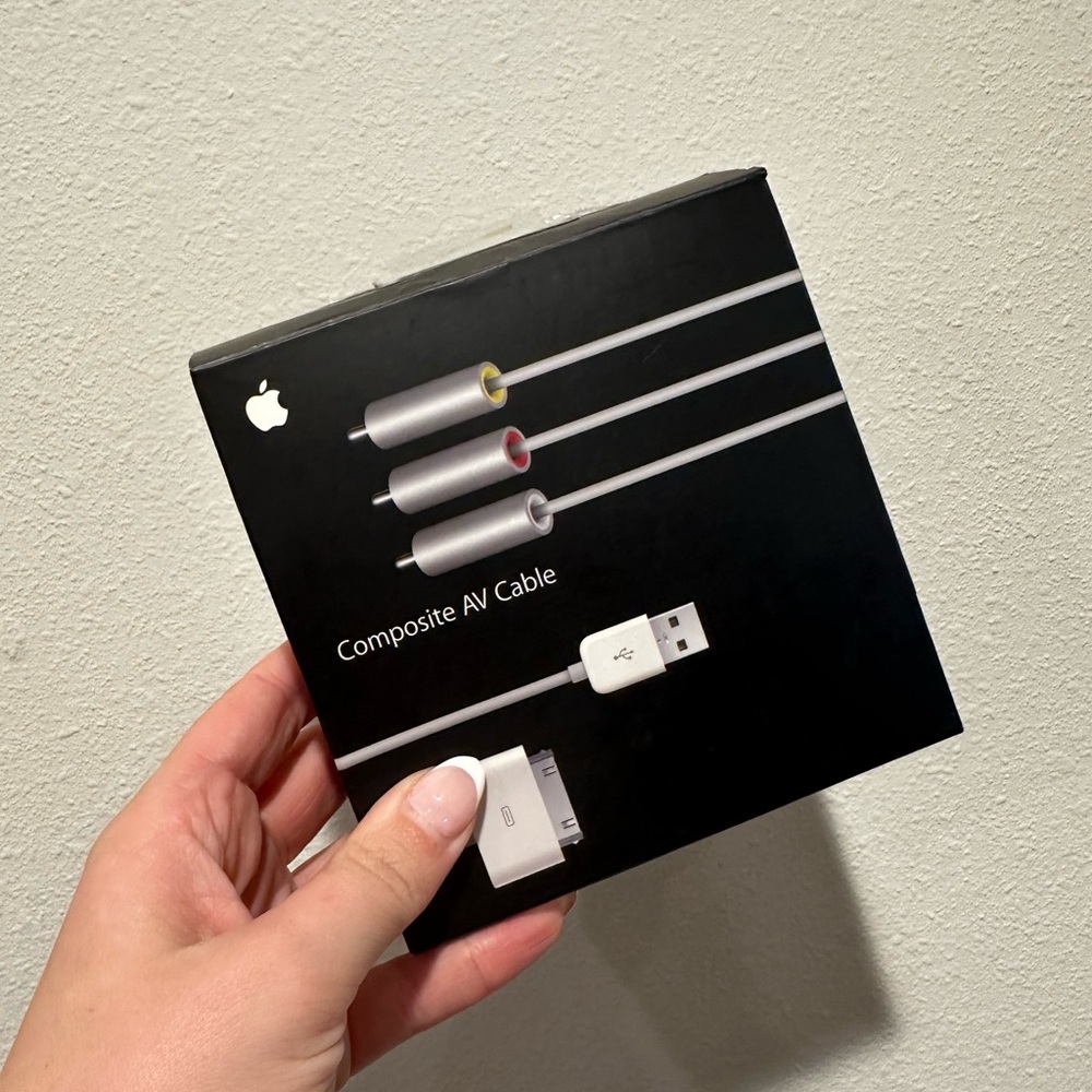 Apple Composite AV Cable - Silver and White